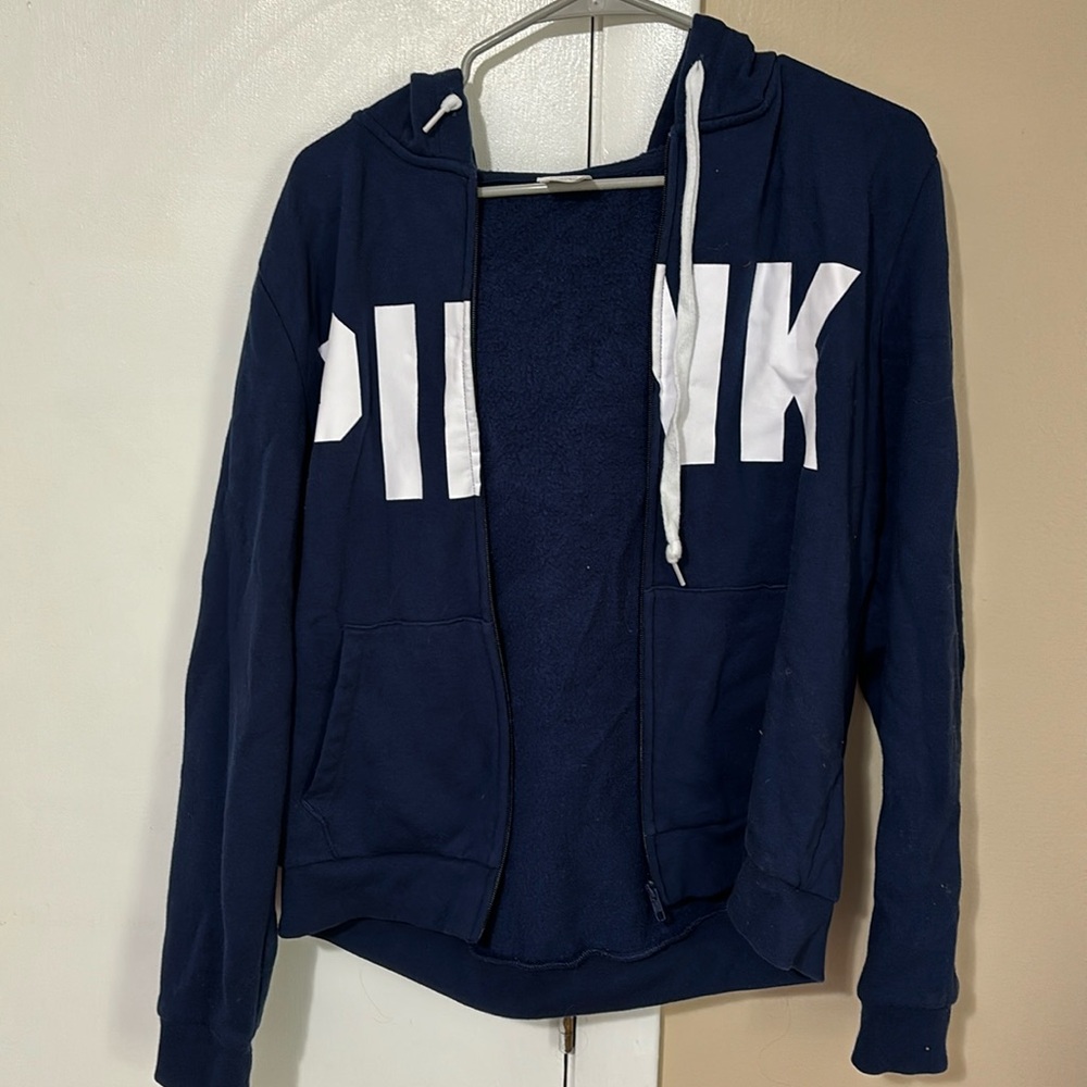 Large dark blue Victoria’s Secret zip down